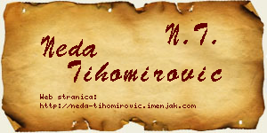 Neda Tihomirović vizit kartica
